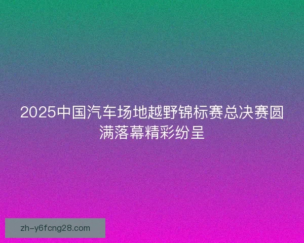 2025中国汽车场地越野锦标赛总决赛圆满落幕精彩纷呈